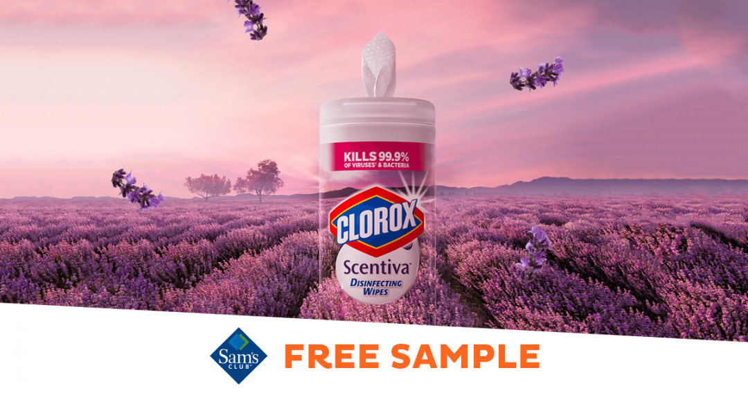 sample free clorox scentiva disinfecting wipes at sam s club